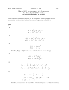 Math 1100: Assignment #2 Solutions