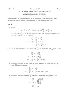 Math 1100: Assignment #5 Solutions
