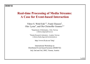 Real-time Processing of Media Streams: A Case for Event-based Interaction