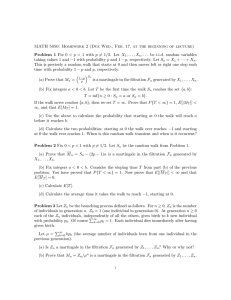 MATH 5050: Homework 2 (Due Wed., Feb. 17, at the... Problem 1 Fix 0 &lt; p &lt; 1 with p...