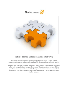 Vehicle Trends &amp; Maintenance Costs Survey