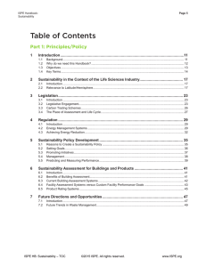 Table of Contents Part 1: Principles/Policy