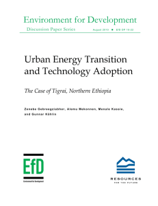 Environment for Development Urban Energy Transition and Technology Adoption