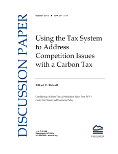 DISCUSSION PAPER Using the Tax System to Address