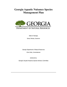 Georgia Aquatic Nuisance Species Management Plan