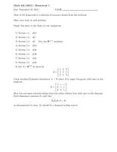 Math 333 (2015) - Homework 1 Due: September 10, 2015. NAME:
