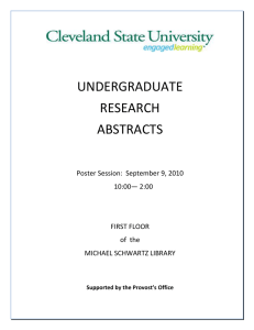 UNDERGRADUATE RESEARCH ABSTRACTS