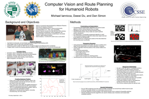 Computer Vision and Route Planning for Humanoid Robots Background and Objectives
