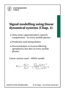 Signal modelling using linear dynamical systems (Chap. 4)