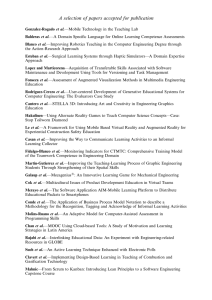 A selection of papers accepted for publication