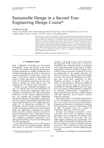 Sustainable Design in a Second Year Engineering Design Course*