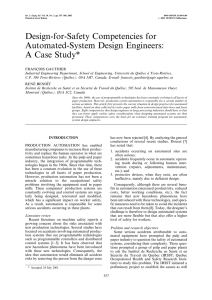 Design-for-Safety Competencies for Automated-System Design Engineers: A Case Study*