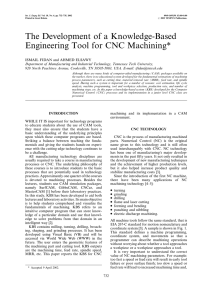 The Development of a Knowledge-Based Engineering Tool for CNC Machining*