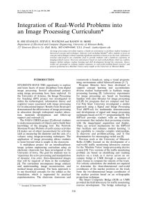 Integration of Real-World Problems into an Image Processing Curriculum*