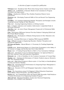A selection of papers accepted for publication