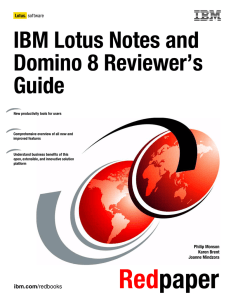 IBM Lotus Notes and Domino 8 Reviewer’s Guide Front cover