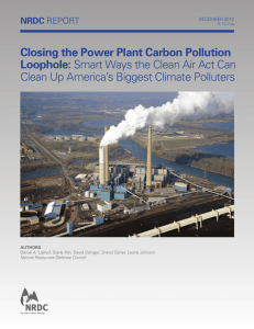 Closing the Power Plant Carbon Pollution Loophole: NRDC