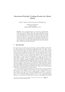 Structured Partially Caching Proxies for Mixed Media al Halvorsen
