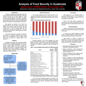 Analysis of Food Security in Guatemala Introduction