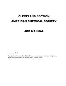 CLEVELAND SECTION AMERICAN CHEMICAL SOCIETY  JOB MANUAL