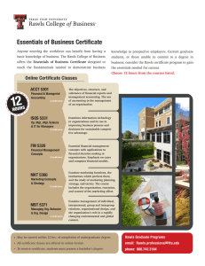 Essentials of Business Certificate
