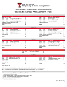 Food and Beverage Management Track