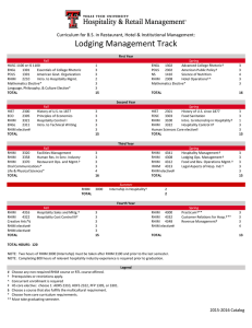 Lodging Management Track