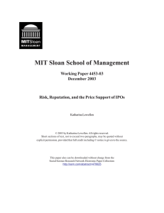 MIT Sloan School of Management Working Paper 4453-03 December 2003