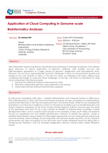 Application of Cloud Computing in Genome-scale Bioinformatics Analyses  S