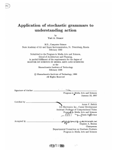 Application  of  stochastic  grammars  to