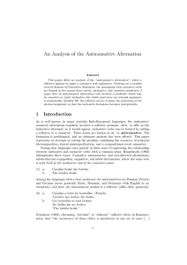 An Analysis of the Anticausative Alternation