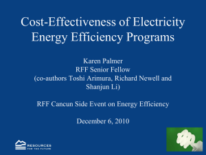 Cost-Effectiveness of Electricity Energy Efficiency Programs