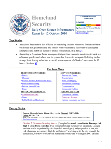Homeland Security Daily Open Source Infrastructure Report for 12 October 2010