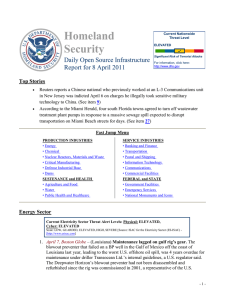 Homeland Security Daily Open Source Infrastructure Report for 8 April 2011