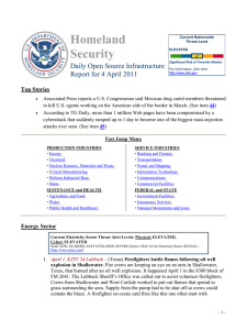 Homeland Security Daily Open Source Infrastructure Report for 4 April 2011