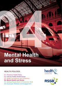 04 Mental Health and Stress HEALTH POLICIES