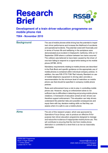 Research Brief Development of a train driver education programme on mobile phone risk
