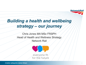 Building a health and wellbeing – our journey strategy