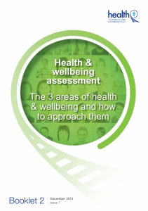 Health &amp; wellbeing assessment The 3 areas of health