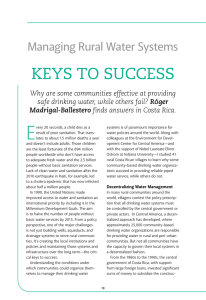 E KEyS TO SuCCESS Managing Rural Water systems