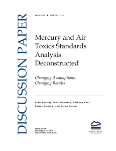 Mercury and Air Toxics Standards Analysis