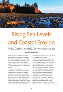 Rising sea Levels and coastal erosion Policy Options to Help Communities Adapt