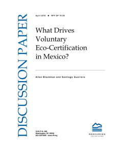 DISCUSSION PAPER What Drives Voluntary