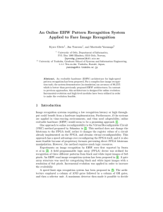An Online EHW Pattern Recognition System Applied to Face Image Recognition