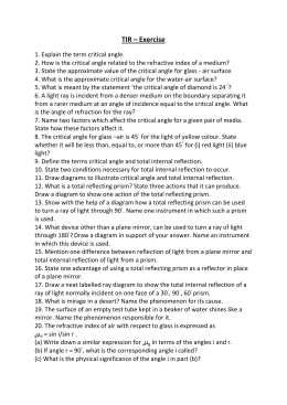 Science 8 – Optics Lesson 12 – Reflection Worksheet Answer Key