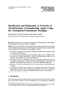 Specification and  Refinement of Networks of Asynchronously Communicating Agents Using