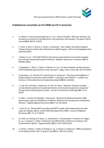 Publikationen innerhalb von Pro NMR am KIT in Karlsruhe: