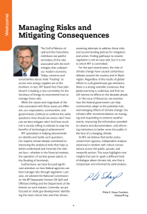 Managing Risks and Mitigating Consequences elcome W