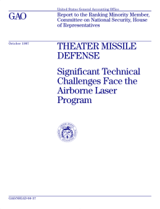 GAO THEATER MISSILE DEFENSE Significant Technical
