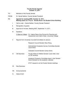 Faculty Senate Agenda October 12, 2011 Agenda for meeting #308,